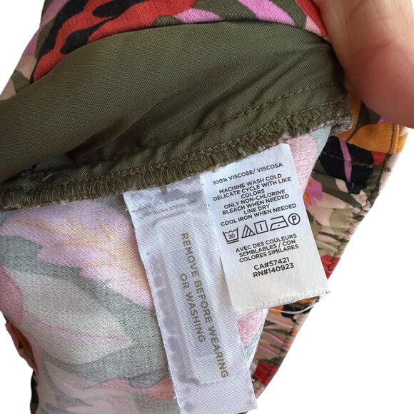 NWOT Loft Pull On Wide Leg Pants Tropical Floral Bloom Size Small - Picture 6 of 7